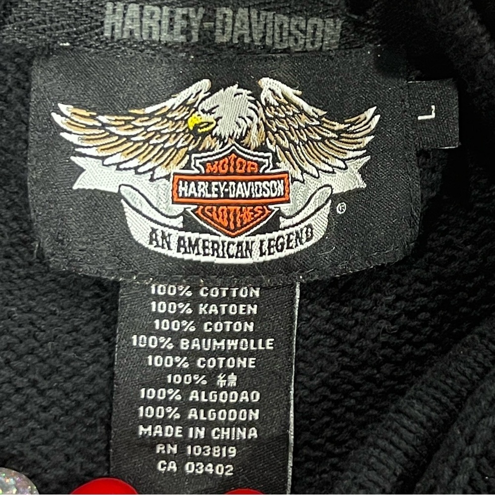 Harley-Davidson Black 1/4 zip embroidered  Harley logo size Large - Picture 6 of 8